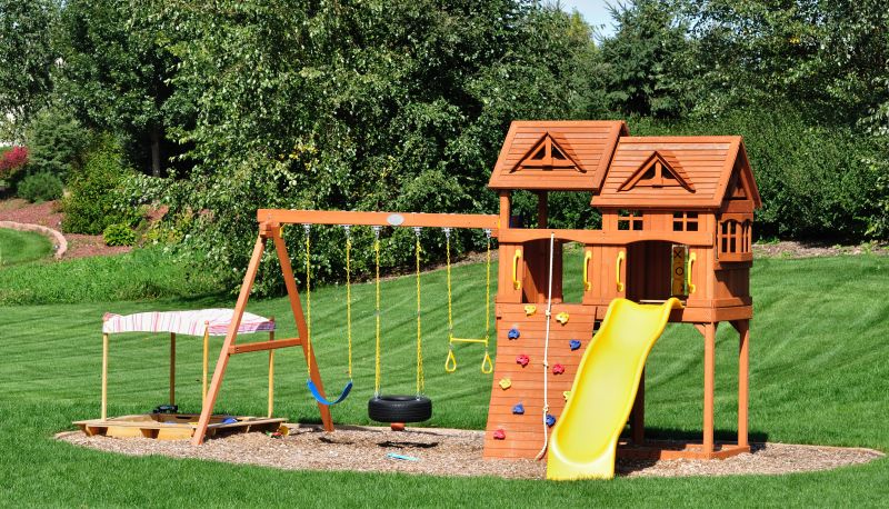 Wooden Playset Installation in Alpharetta, GA