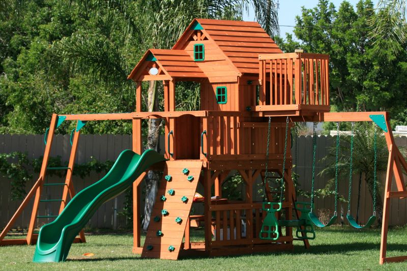Wooden Swing Set Installation in Denver County, CO